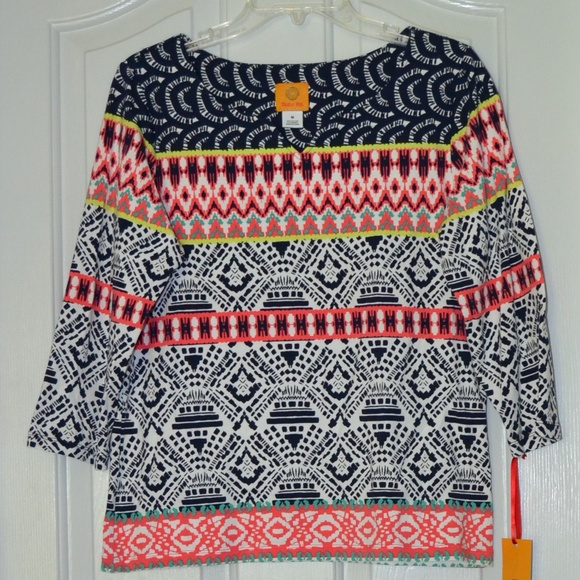 Ruby Rd. Tops - SOLD!!  Ruby Rd Cotton Stretch 3/4 Sleeve Top